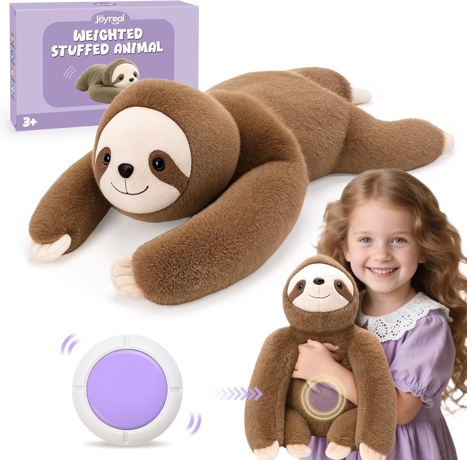 Sloth Sensory Vibrating Pillow for Kids & Adults