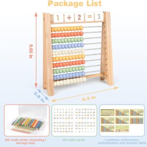 Alternative view of Wooden Abacus for Kids Math