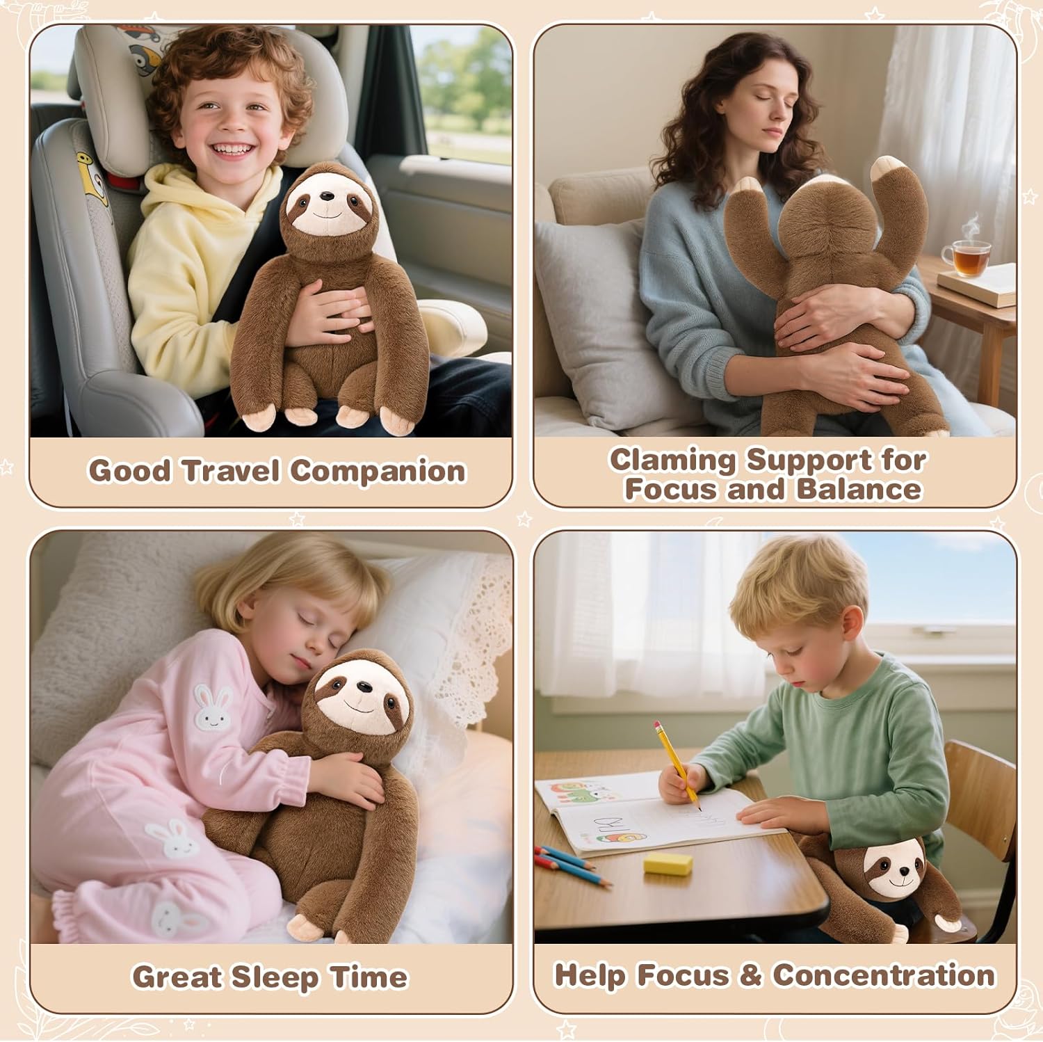 Sloth Sensory Vibrating Pillow for Kids & Adults - Image 4