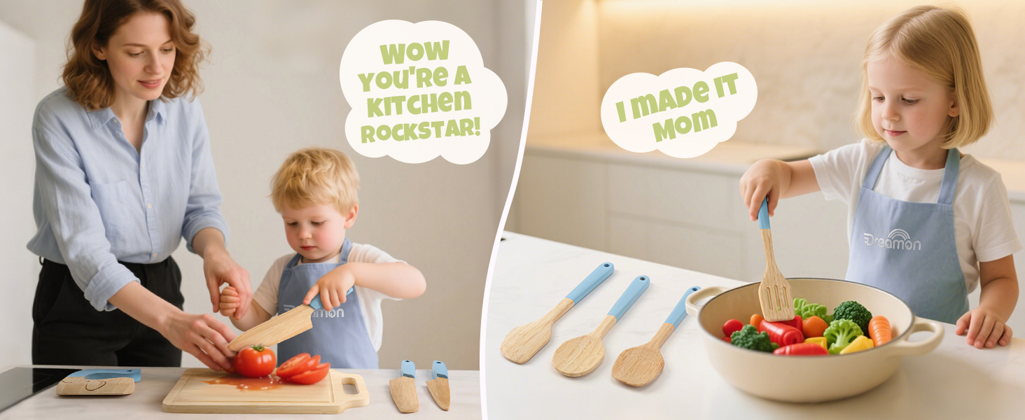 Kids Cutting Board and Knife Set