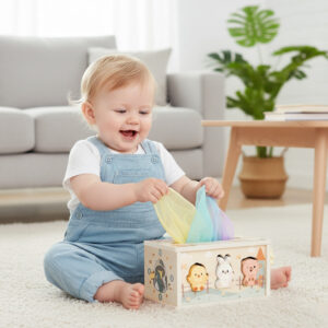 Montessori Tissue Box Toy for 1-3 Year Olds