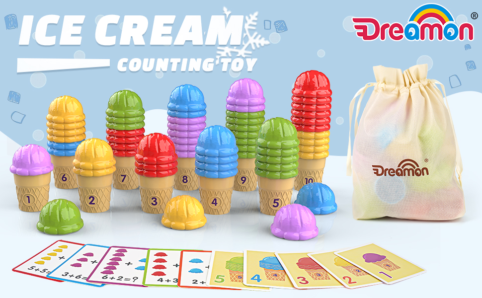 Ice Cream Color Sorting Toys for Toddlers