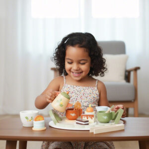 Alternative view of Montessori Wooden Tea Party Set for Kids