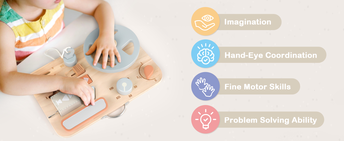 busy board for toddlers 1-3 2-4 sensory board baby