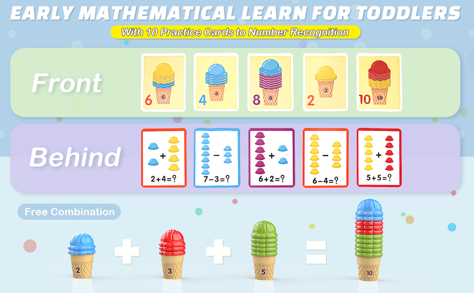 Ice Cream Color Sorting Toys for Toddlers