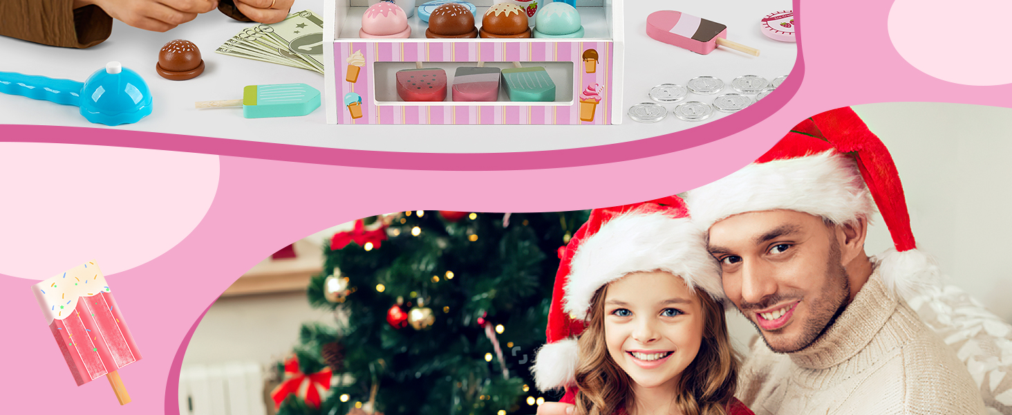 Wooden Ice Cream Set