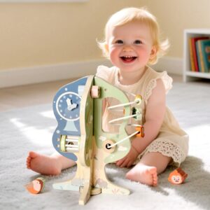 Alternative view of 8-in-1 Wooden Activity Cube for 1-3 Year Olds
