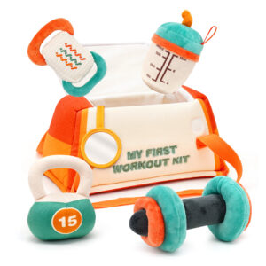 Workout Plush Toy with Rattle for Toddlers