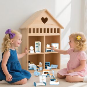 Alternative view of Mini Wooden Dollhouse Furniture（Dolls Not Included）