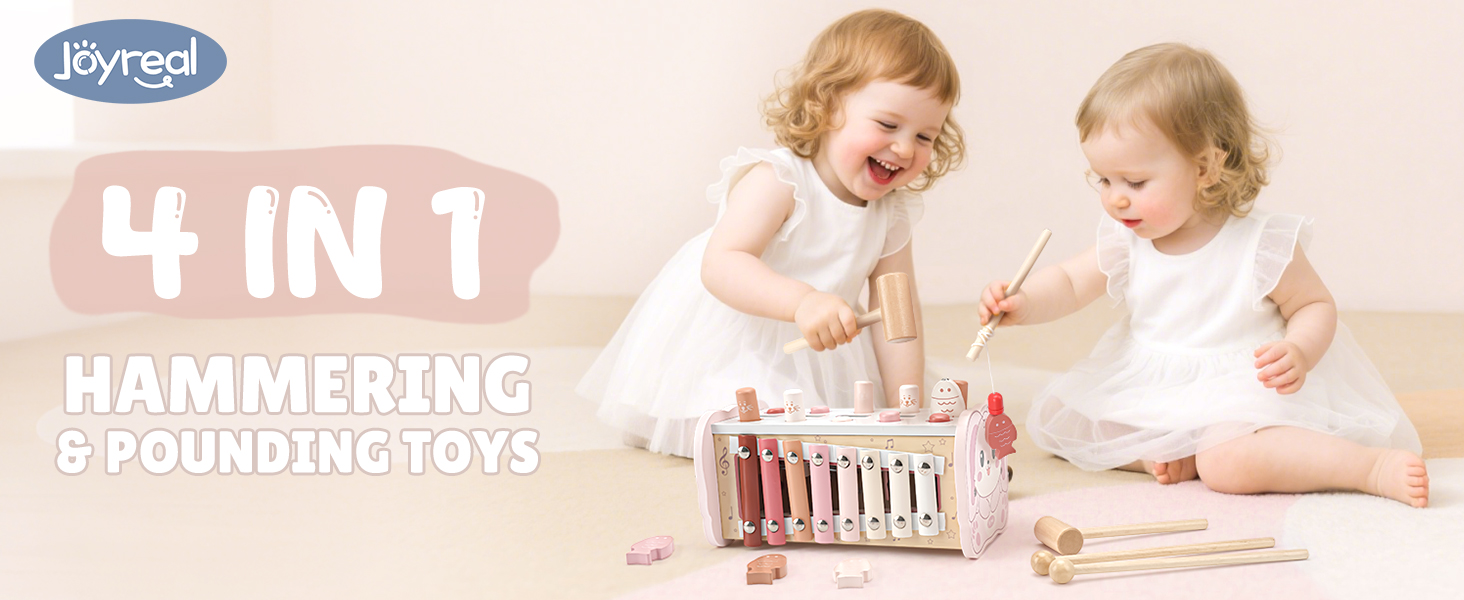 wooden hammering and pounding toys