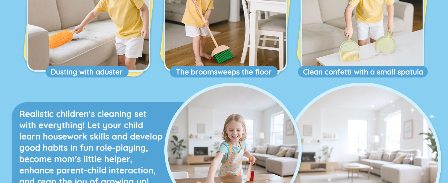 toddler broom and cleaning set