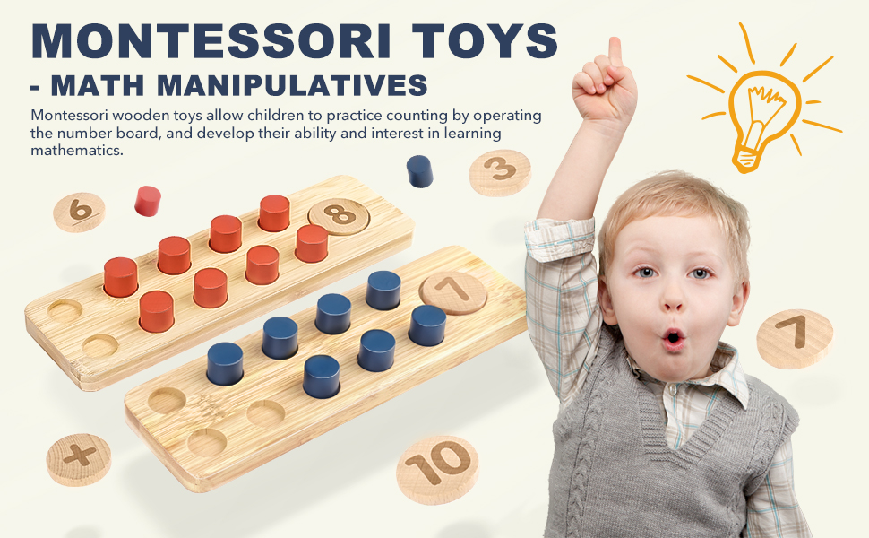 counting cubes montessori toys math counters kids ten frame learning materials