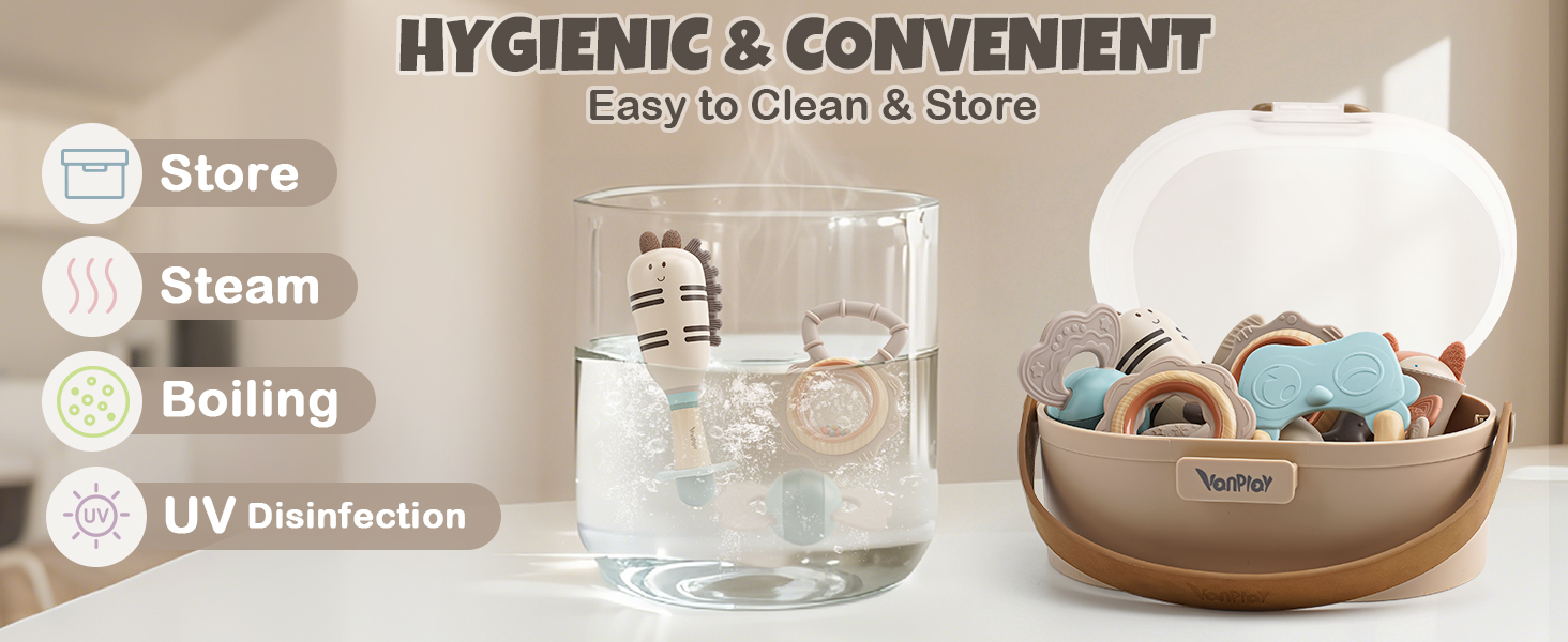 10-Piece Baby Rattles & Teethers Set