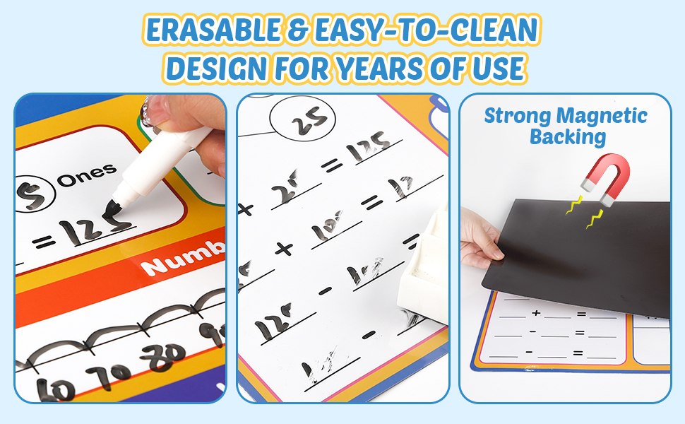 ERASABLE & EASY-TO-CLEAN DESIGN FOR YEARS OF USE