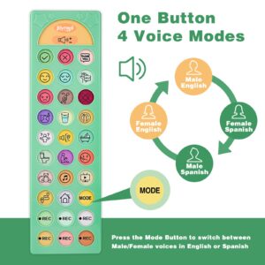 Alternative view of Spanish & English Language | 4 Mode Switching AAC Communication Board for all ages