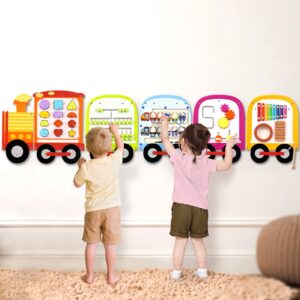 Alternative view of Wall-Mounted Sensory Busy Board for Early Learning