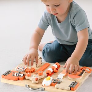 Alternative view of Montessori Sensory Busy Board for Toddlers
